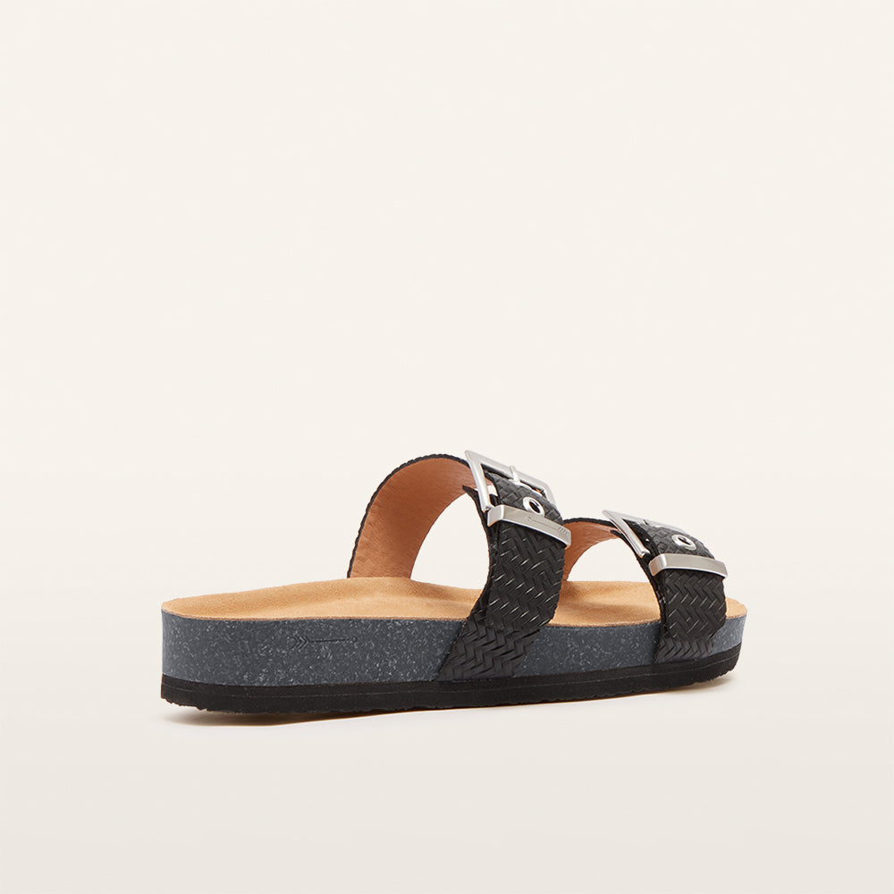 Frankie 4 Sandy III Black Weave Slide