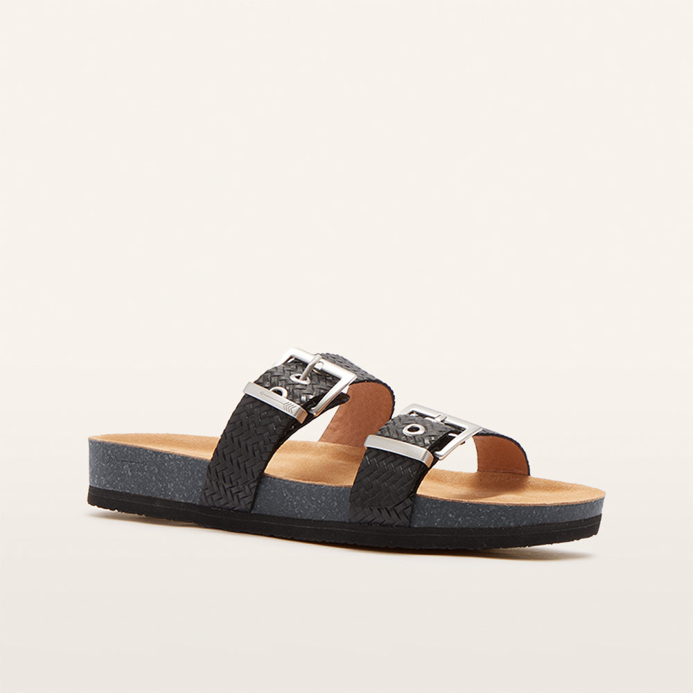 Frankie 4 Sandy III Black Weave Slide