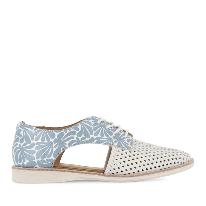 Rollie Sidecut Punch White / Steel Blue Flower