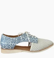Rollie Sidecut Punch White / Steel Blue Flower