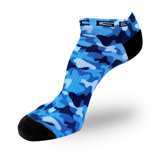 Steigen Blue Camo Zero Length Running Sock