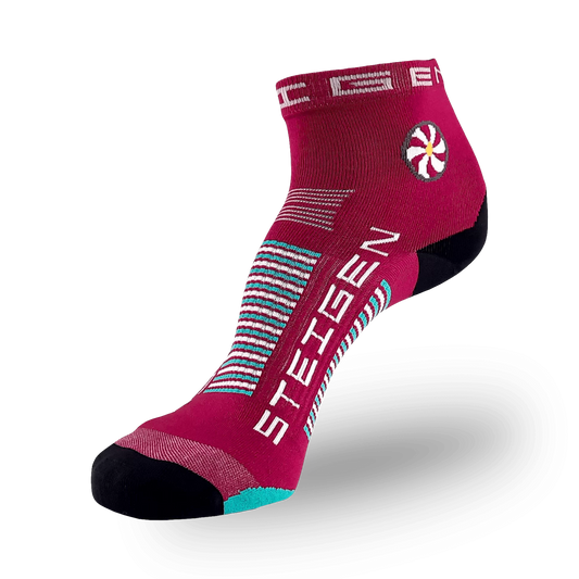 Steigen Running Sock Burgundy 1/4 Length