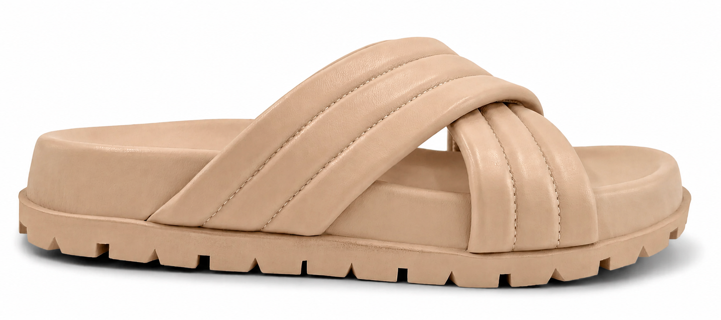 Alfie & Evie Alaina Latte Leather Sandal