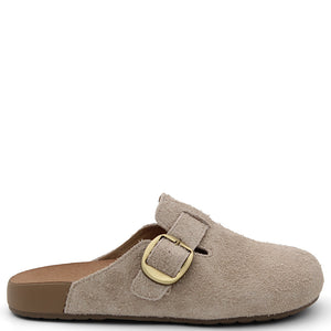Totty Beige Rough Suede Slides