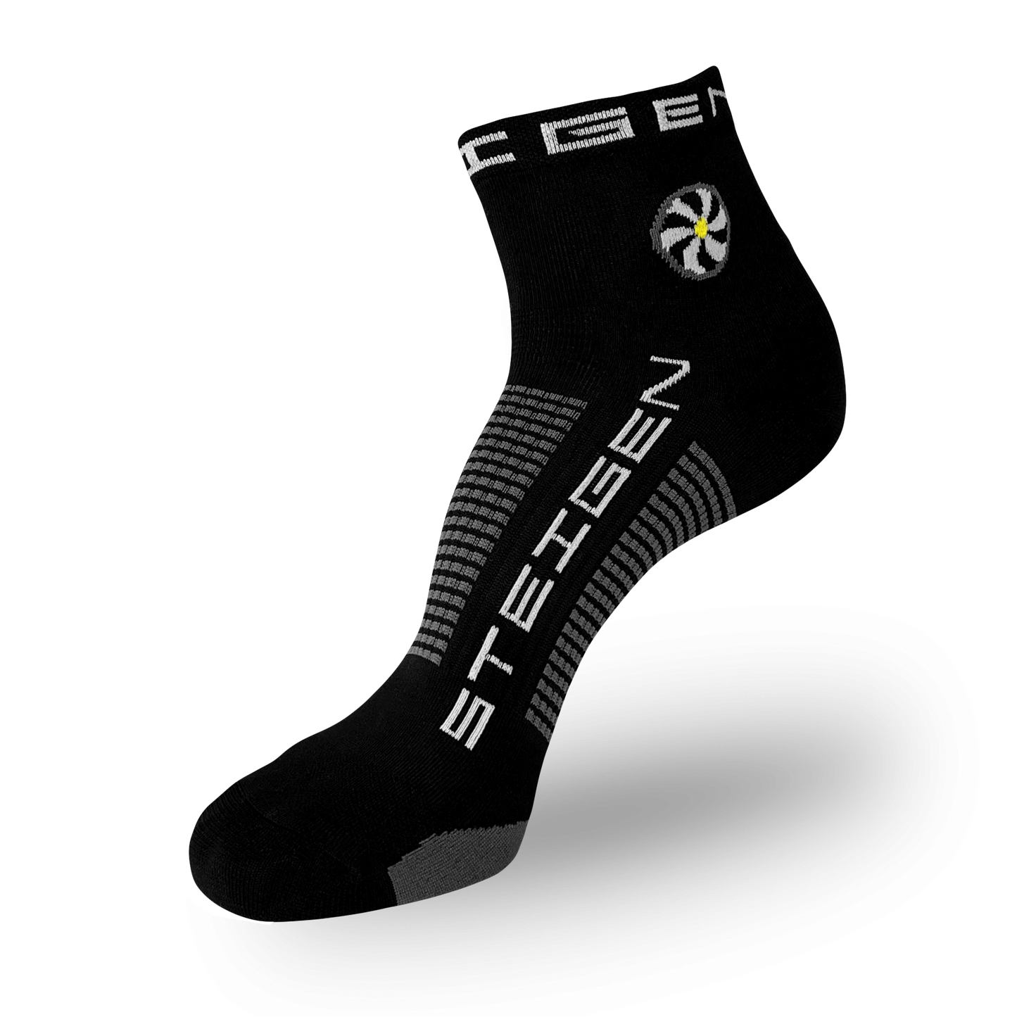 Steigen Running Sock Black 1/4 length