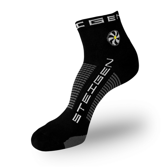 Steigen Running Sock Black 1/4 length