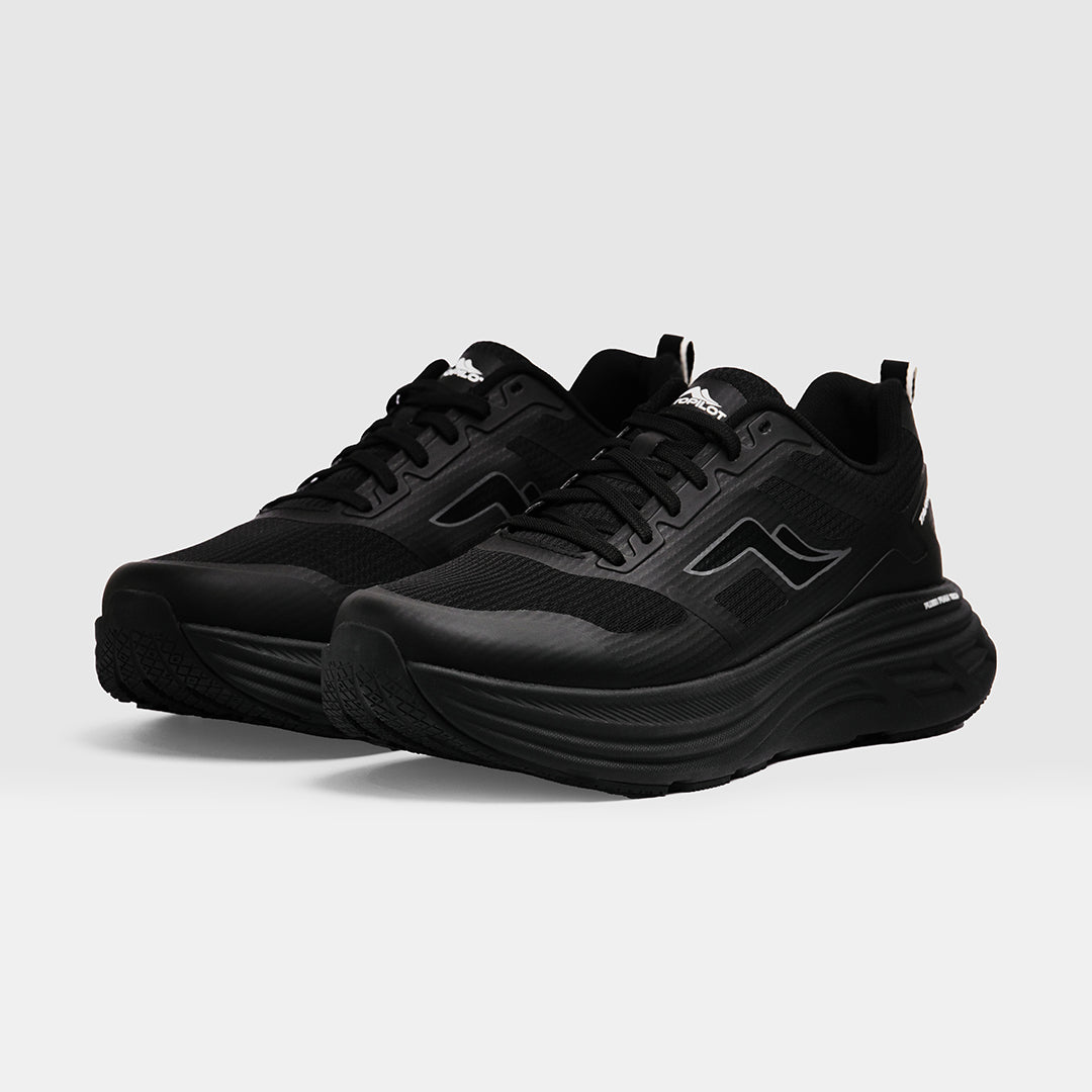 Tarkine Jet Black Running Shoes