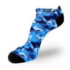 Steigen Blue Camo Zero Length Running Sock