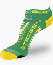 Steigen Green and Gold Zero Length Running Sock