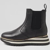 Alfie and Evie  Hiccup Black Crush Ankle Boot