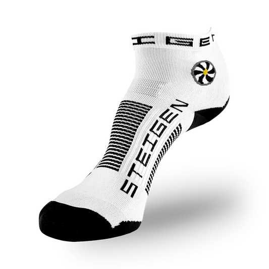 Steigen Running Sock White 1/4 Length