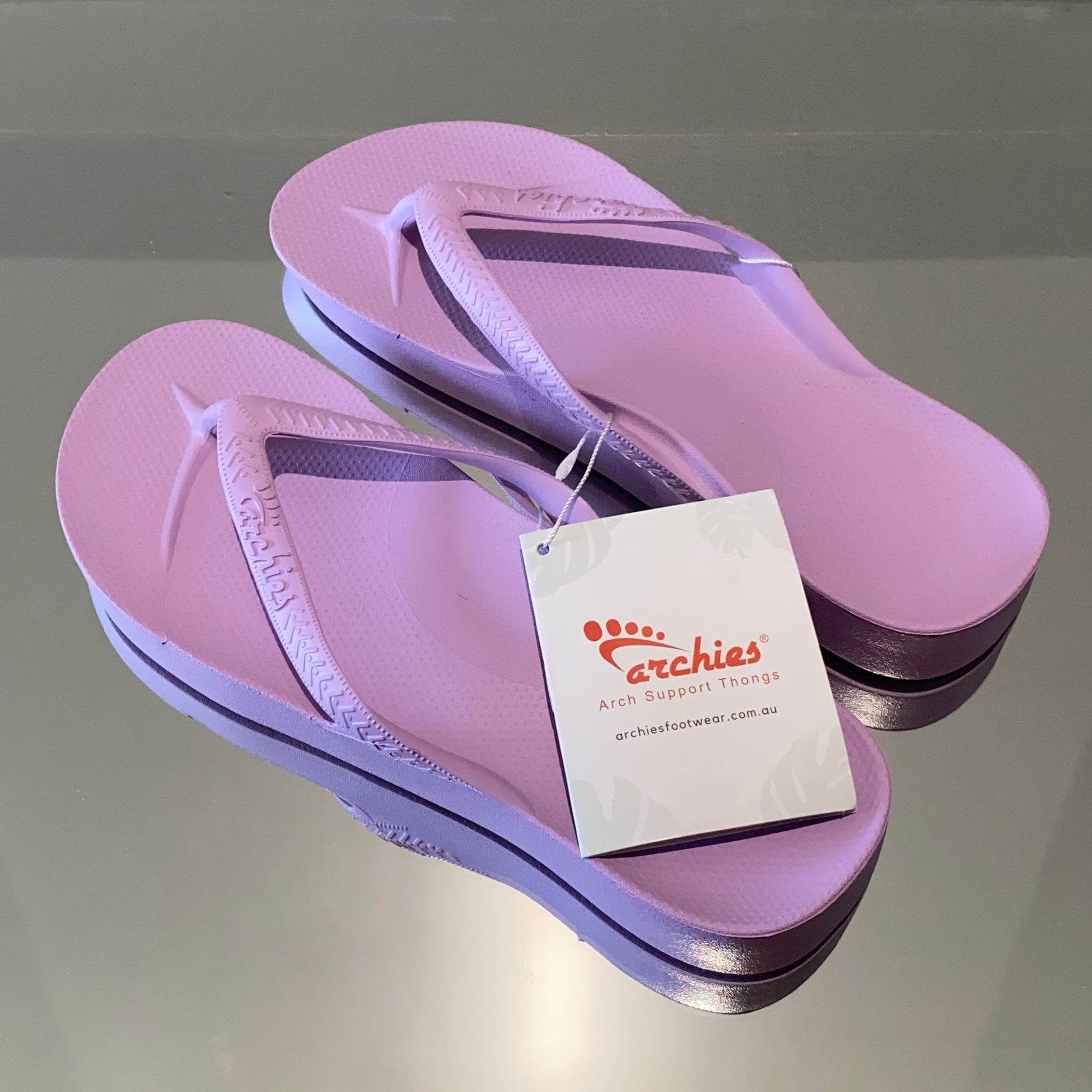 Archies Lilac Arch Support Thongs –