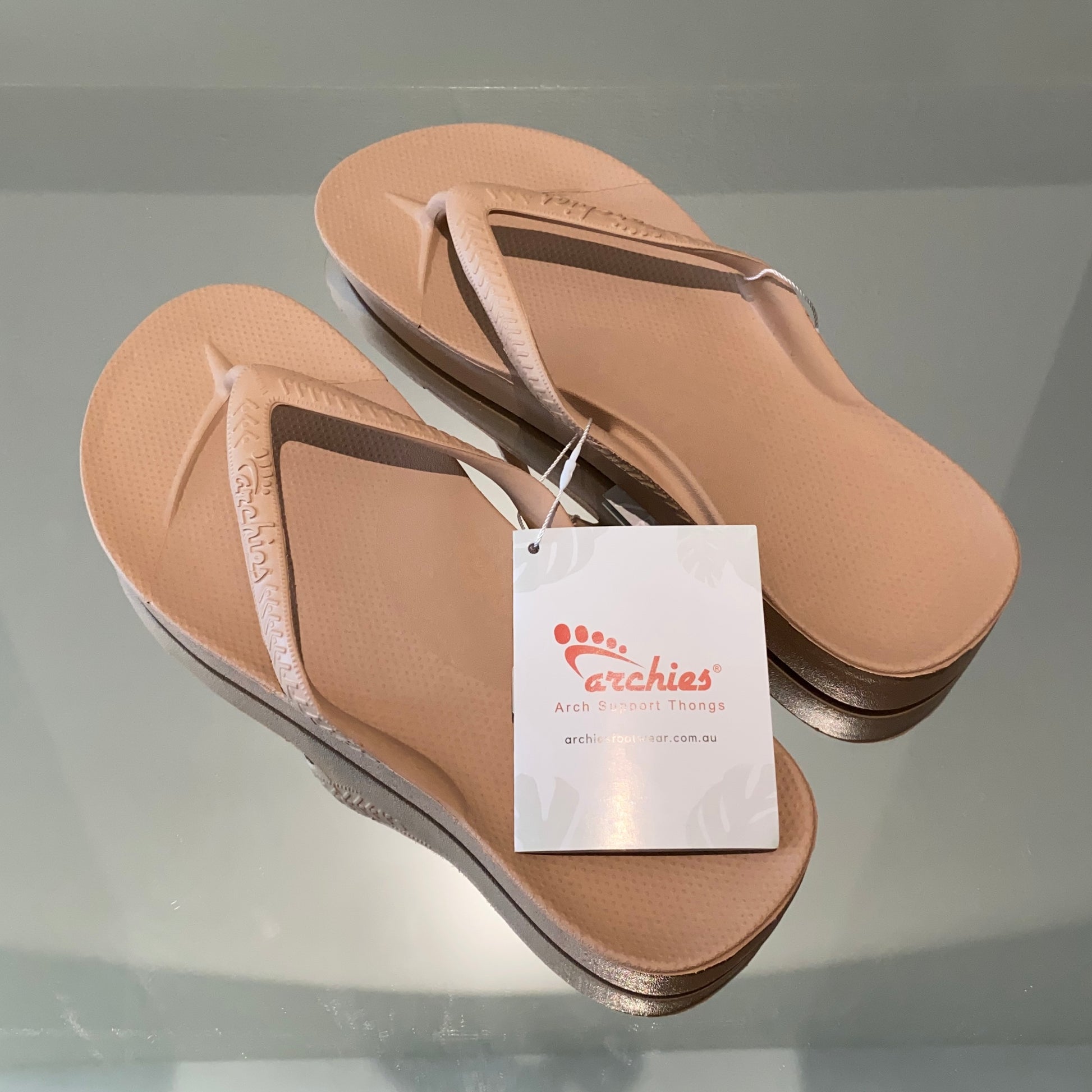 Archies Arch Support Thongs - Adults Tan – Barefoot Blvd